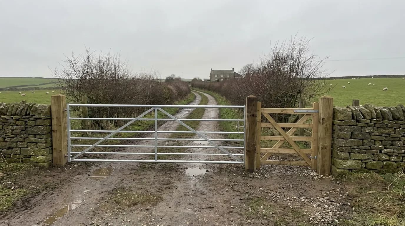 Automated driveway gates of the kind installed and serviced across Lancashire